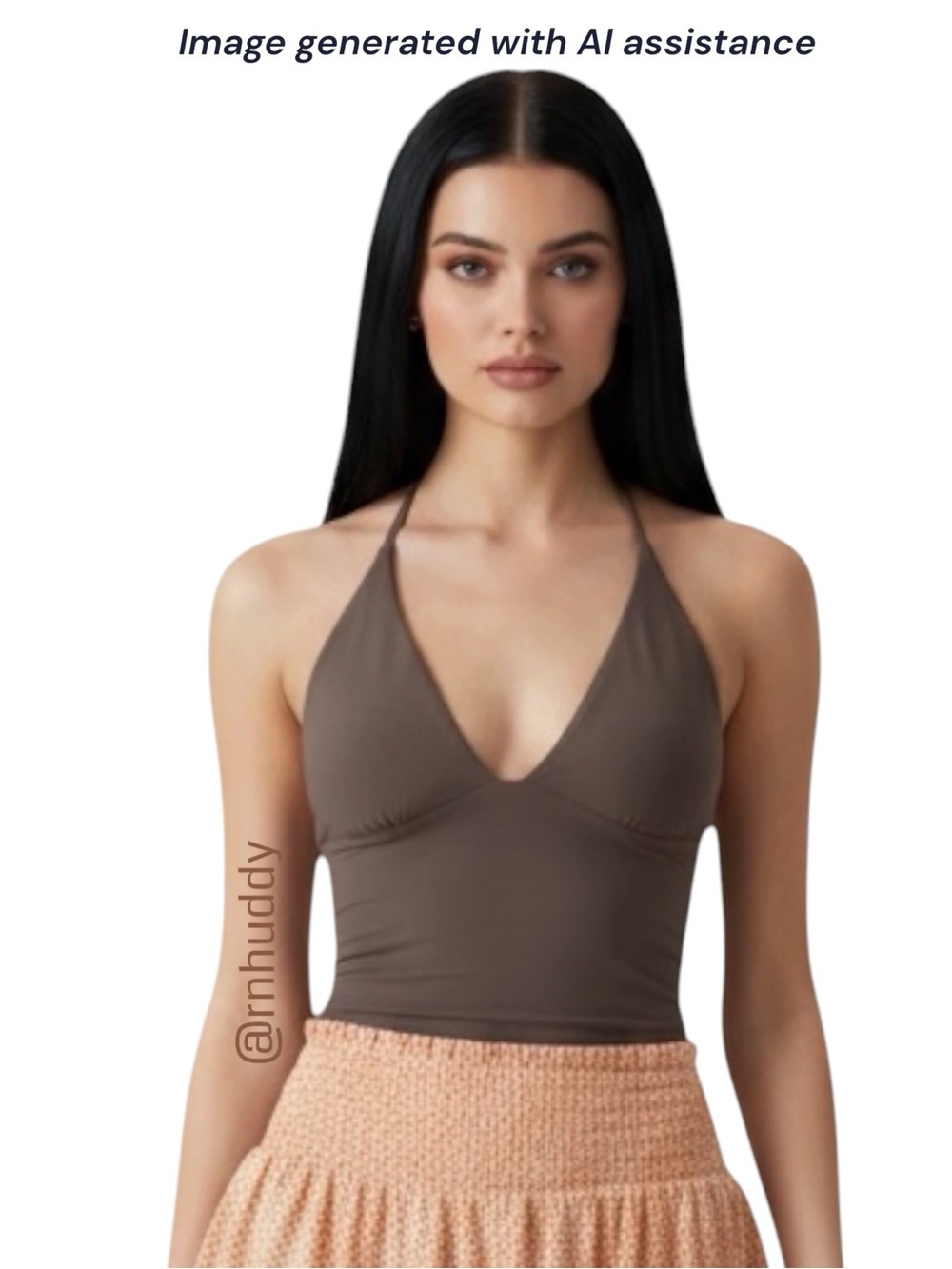 Suuksess XS brown buttery soft halter top